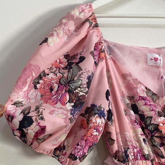 Buddy Love Sydney Bashful Puff Sleeve Maxi Dress Size Medium - Picture 5 of 15